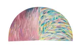 Carole Shepheard, Untitled - hemisphere, acrylic on shaped board, 2 parts