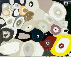 In Field by Seung Yul Oh, enamel on board, sold Apr 2014
