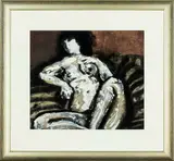 Pat Hanly, Girl Relaxing, watercolour and gouache on paper