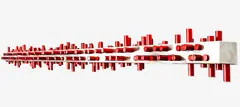 Anton Parsons, Analogue, stainless steel and anodised aluminium, 2004