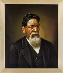 Gottfried Lindauer, Portrait of Wiremu Tako Ngatata, oil on canvas, circa 1880