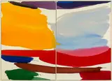 Gretchen Albrecht, Winter/Summer, acrylic on canvas, diptych