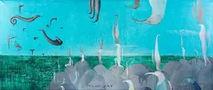 Bill Hammond, Boulder Bay, acrylic on canvas