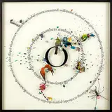 Peter Madden, Untitled (Collaboration with Sam Sampson), found photographs and vinyl on Perspex (2008)