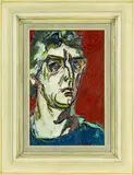 Alan Pearson, Self Portrait, oil on board