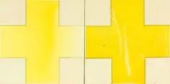 “The Captured Imagination” by Stephen Bambury, resin and acrylic on aluminium, diptych, offered Mar 2014