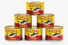 Tuna by Dick Frizzell, six tuna cans with screenprinted labels, offered Mar 2014