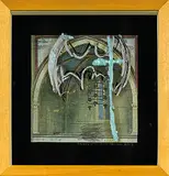 John Reynolds, Litanies of the Bride (Invisible Bodies), oilstick and graphite on found screenprint