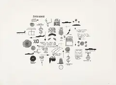 Peter Robinson, Untitled, silkscreen on linen