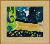 Pat Hanly, Garden and Kite, watercolour and acrylic on paper