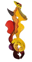 Robert McLeod, Forward, oil on shaped board