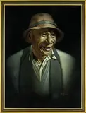 Charles McPhee, A Maori Joke, oil on velvet