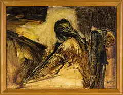 Arthur Dagley, Figure Study No. 2, acrylic on board