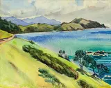 Beatrice Seddon, The road to Russell, watercolour
