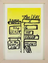 The Devil by John Reynolds, oilstick on paper, sold Mar 2014