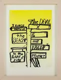 The Devil by John Reynolds, oilstick on paper, sold Mar 2014