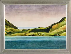 Untitled by Stanley Palmer, oil on canvas on board, sold Mar 2014