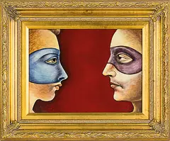 Donna Demente, Untitled – Portrait, oil on board