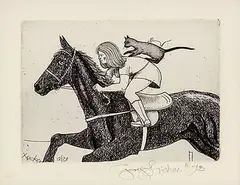 Untitled by Gary Tricker, etching, sold Mar 2014