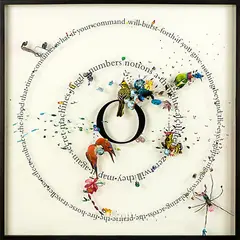 Untitled (Collaboration with Sam Sampson) by Peter Madden, found photographs and vinyl on Perspex (2008), offered Nov 2013