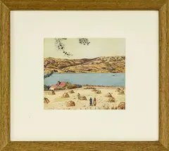 Rita Angus, Haycocks, Wainui, watercolour