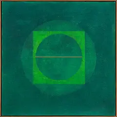 Passive Element III by Milan Mrkusich, oil on jute, sold Nov 2013