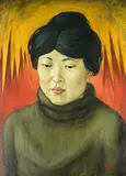 Edward Bullmore, Yasuko, tempera and oil on board