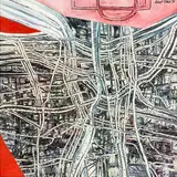 Robert Ellis, City with Motorways (A), oil on board
