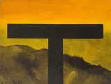 Colin McCahon, Truth from the King Country: Load Bearing Structures (Series 2), synthetic polymer paint on canvasboard