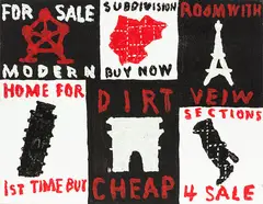 For Sale by Peter Robinson, oilstick and acrylic on canvasboard, 1996, offered Nov 2013