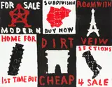Peter Robinson, For Sale, oilstick and acrylic on canvasboard, 1996