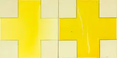 “The Captured Imagination” by Stephen Bambury, resin and acrylic on aluminium, diptych, offered Nov 2013