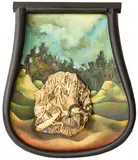 Edward Bullmore, Mamukau: Earth and Sky No. 5, canvas, wood, earthenware and acrylic