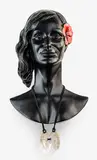 Sofia Tekela-Smith, Untitled – Bust, fibreglass, acrylic, mother-of-pearl and waxed thread
