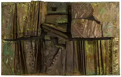 Donald Sinclair Driver, Small Brass, patinated copper and wood