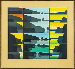 St Kilda by Michael Smither, silkscreen print, 1/57, sold Oct 2013