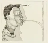 Untitled – Figure in Profile by Alastair Nisbet-Smith, ink and graphite on paper, sold Oct 2013