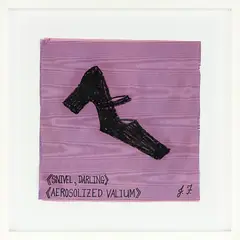 Jacqueline Fraser, Snivel, darling, aerosolized valium, oil stick on fabric