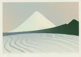 Malcolm Warr, Mt Egmont from the Taranaki Coast, screenprint, a/p