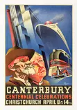 I. Major, Canterbury Centennial Celebrations, screenprint archivally mounted to linen, 1940