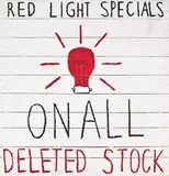 Peter Robinson, Red Light Specials On All Deleted Stock, acrylic and oilstick on found packing crate