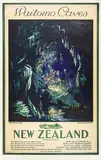Nz Railways Publicity Branch, Waitomo Caves, lithograph archivally mounted to linen, 1932