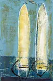 Nina Conradi, Match Point, mixed media on canvas