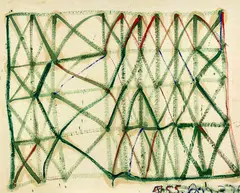 Allen Maddox, Grid No. 55, oil on cotton