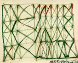 Grid No. 55 by Allen Maddox, oil on cotton, sold Oct 2013