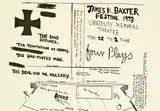 Colin McCahon, James K. Baxter Festival, two colour off-set lithograph