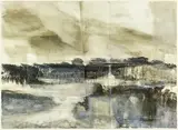 Gary Currin, Kaipara Study I, acrylic and mixed media on canvas board