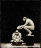 Thomas Elliott, The Bathers, oil on jute laid onto canvas