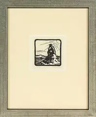 Fauve by Hilda Alexandra Wiseman, woodblock print, sold Oct 2013