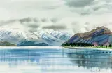 Ian Scott, Lake Wanaka, South Island, watercolour